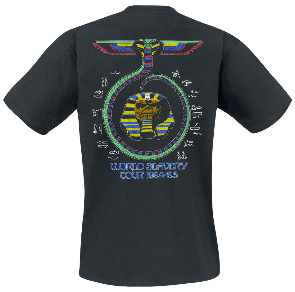 T-Shirt Manches courtes  de Iron Maiden - World Slavery Tour 1984-1985 - S à L - pour Homme - noir - Iron Maiden - View 2