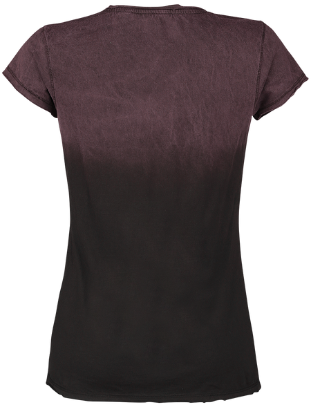 T-Shirt Manches courtes  de Five Finger Death Punch - Big Skull - S à L - pour Femme - lie-de-vin - Five Finger Death Punch - View 2