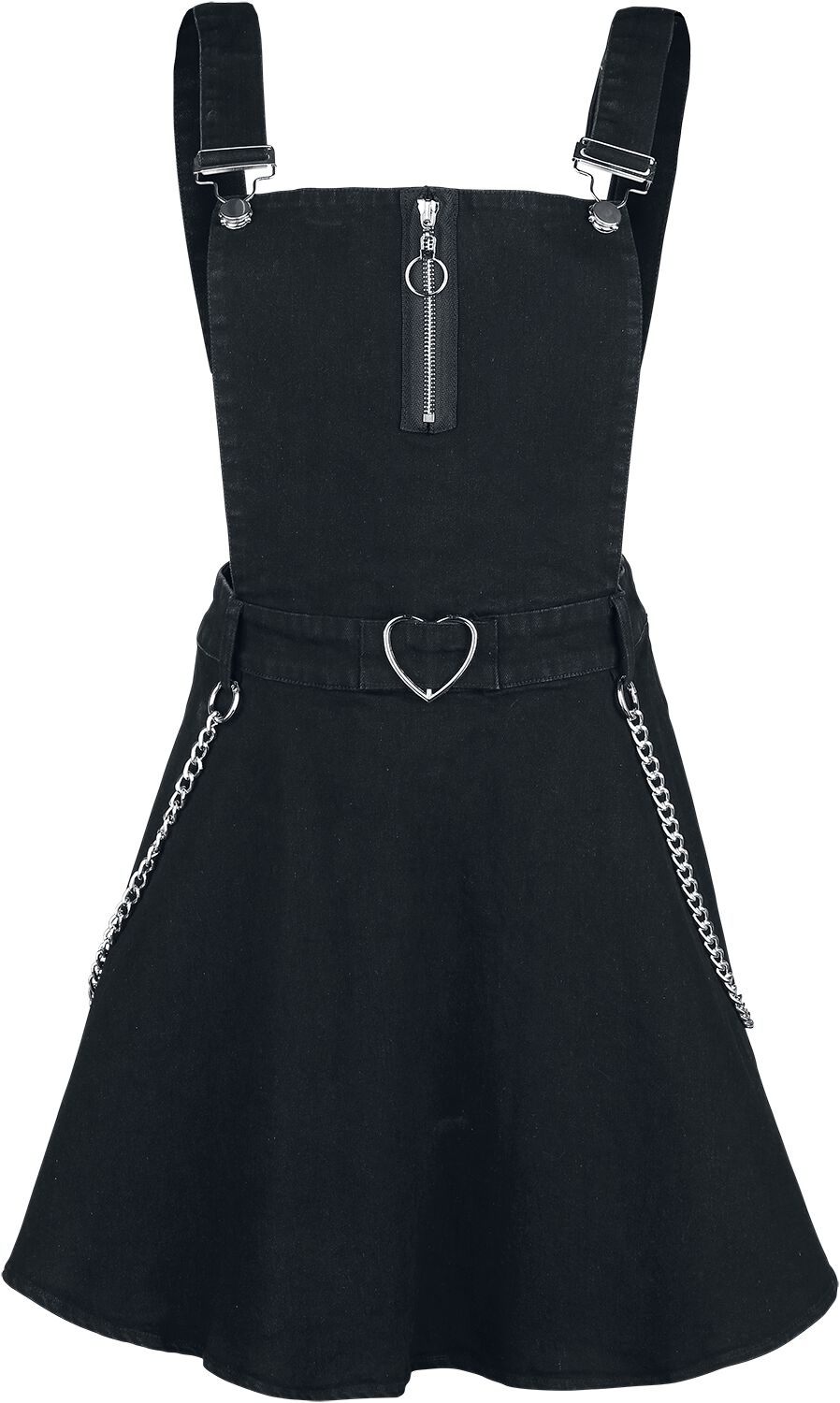Robe courte Gothic de Jawbreaker - Robe Salopette Love Me Right - S à XXL - pour Femme - noir - Jawbreaker