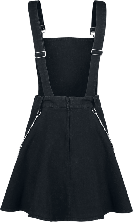Robe courte Gothic de Jawbreaker - Robe Salopette Love Me Right - S à XXL - pour Femme - noir - Jawbreaker - View 2