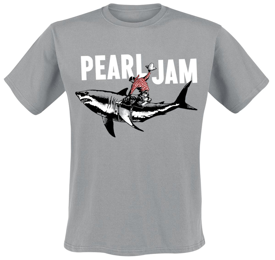 T-Shirt Manches courtes  de Pearl Jam - Shark Cowboy - S à XXL - pour Homme - gris - Pearl Jam