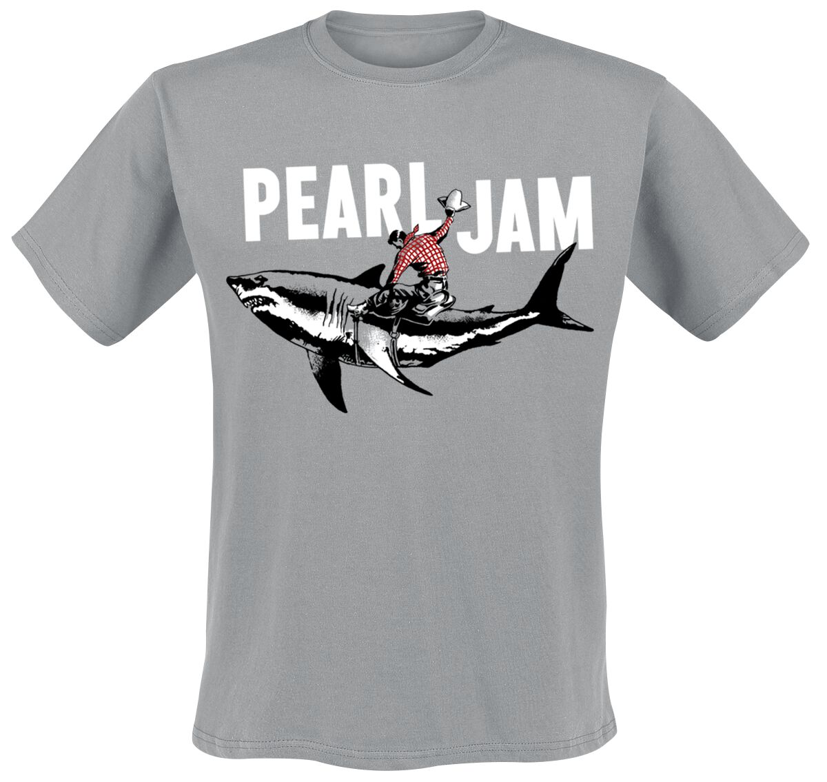 T-Shirt Manches courtes  de Pearl Jam - Shark Cowboy - S à XXL - pour Homme - gris - Pearl Jam
