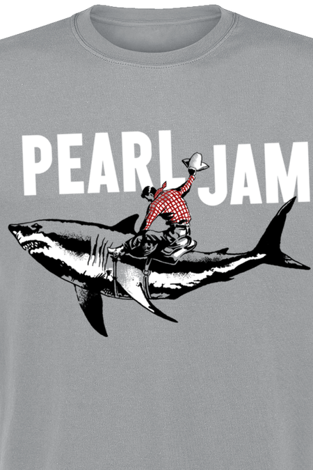 T-Shirt Manches courtes  de Pearl Jam - Shark Cowboy - S à XXL - pour Homme - gris - Pearl Jam - View 2