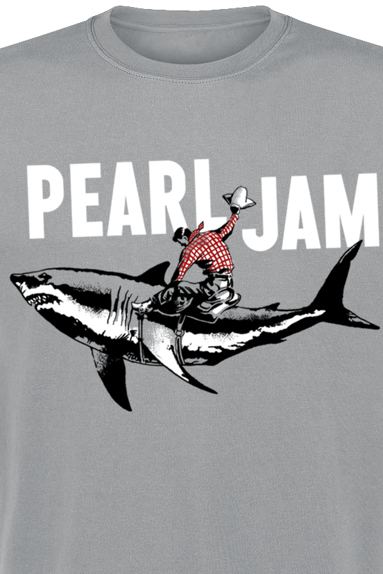 T-Shirt Manches courtes  de Pearl Jam - Shark Cowboy - S à XXL - pour Homme - gris - Pearl Jam - View 2