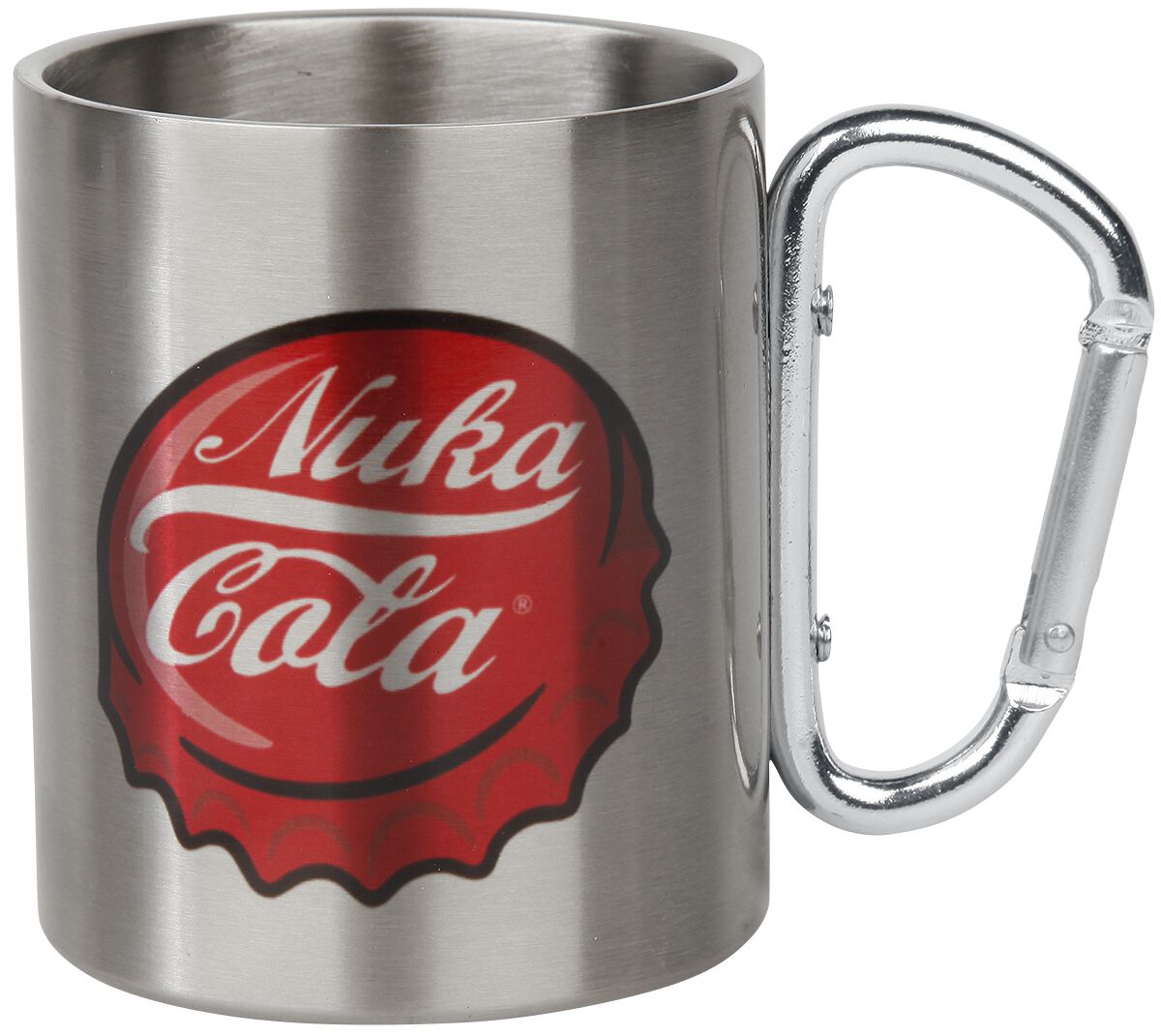 Mug Gaming de Fallout - Nuka Cola - Mug Avec Mousqueton - pour Unisexe - couleur argent - Fallout
