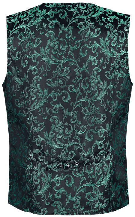 Veste Gothic de Altana Industries - Veste Sans Manches Brocade - S à XXL - pour Homme - vert - Altana Industries - View 2
