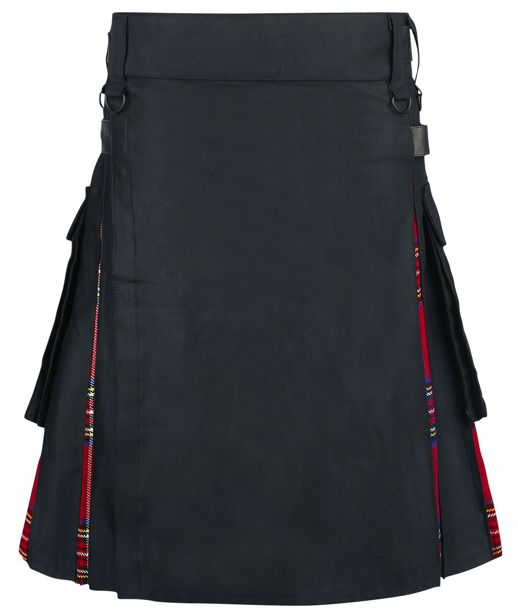 Jupe mi-longue Gothic de Altana Industries - Kilt Tartan Noir - M à XXL - pour Homme - noir - Altana Industries