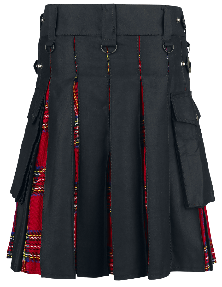 Jupe mi-longue Gothic de Altana Industries - Kilt Tartan Noir - M à XXL - pour Homme - noir - Altana Industries - View 2