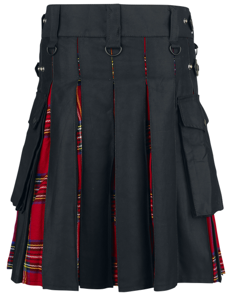 Jupe mi-longue Gothic de Altana Industries - Kilt Tartan Noir - M à XXL - pour Homme - noir - Altana Industries - View 2