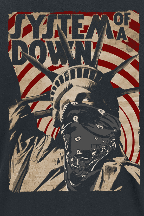 T-Shirt Manches courtes  de System Of A Down - Liberty Bandit - S à XXL - pour Homme - noir - System Of A Down - View 2