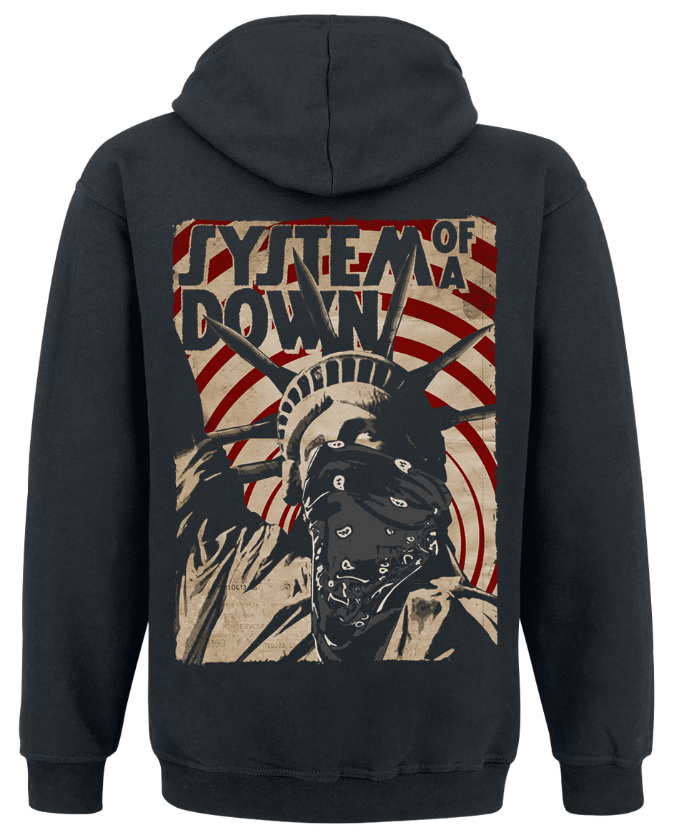 Sweat-shirt à capuche  de System Of A Down - Liberty Bandit - S à XXL - pour Homme - noir - System Of A Down - View 2