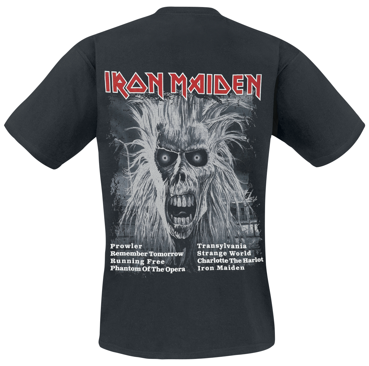 T-Shirt Manches courtes  de Iron Maiden - 1st Album Tracklist - S à 5XL - pour Homme - noir - Iron Maiden - View 2