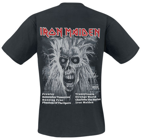 T-Shirt Manches courtes  de Iron Maiden - 1st Album Tracklist - S à 5XL - pour Homme - noir - Iron Maiden - View 2