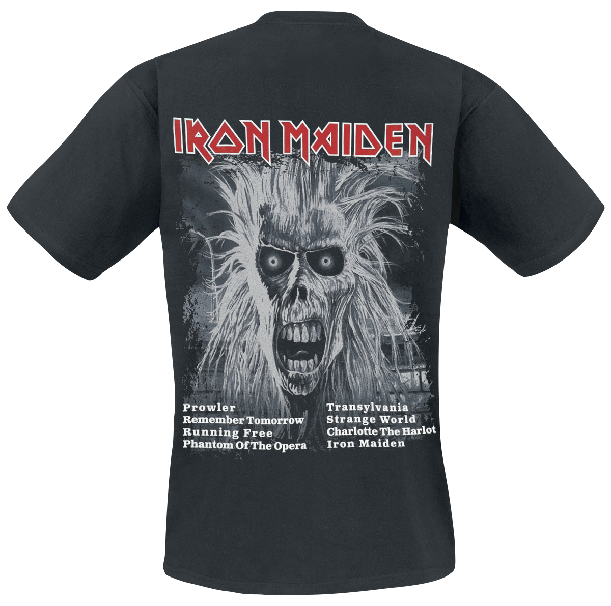 T-Shirt Manches courtes  de Iron Maiden - 1st Album Tracklist - S à 5XL - pour Homme - noir - Iron Maiden - View 2
