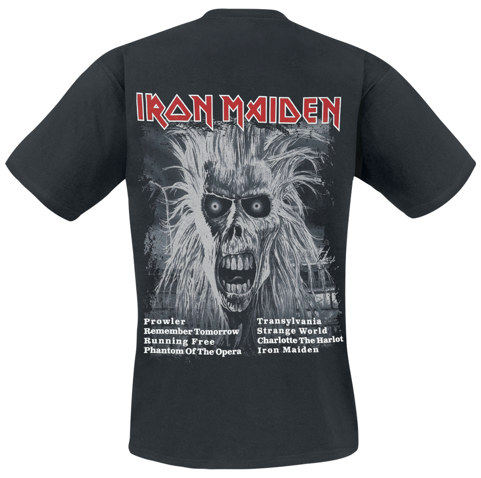 T-Shirt Manches courtes  de Iron Maiden - 1st Album Tracklist - S à 5XL - pour Homme - noir - Iron Maiden - View 2