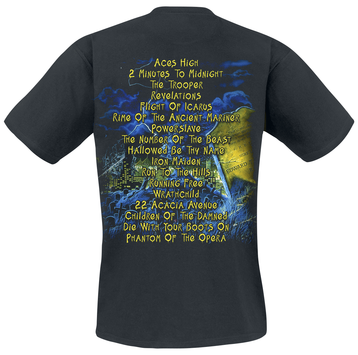 T-Shirt Manches courtes  de Iron Maiden - Live After Death - S à 4XL - pour Unisexe - noir - Iron Maiden - View 2