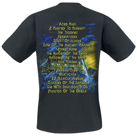 T-Shirt Manches courtes  de Iron Maiden - Live After Death - S à 4XL - pour Homme - noir - Iron Maiden - View 2