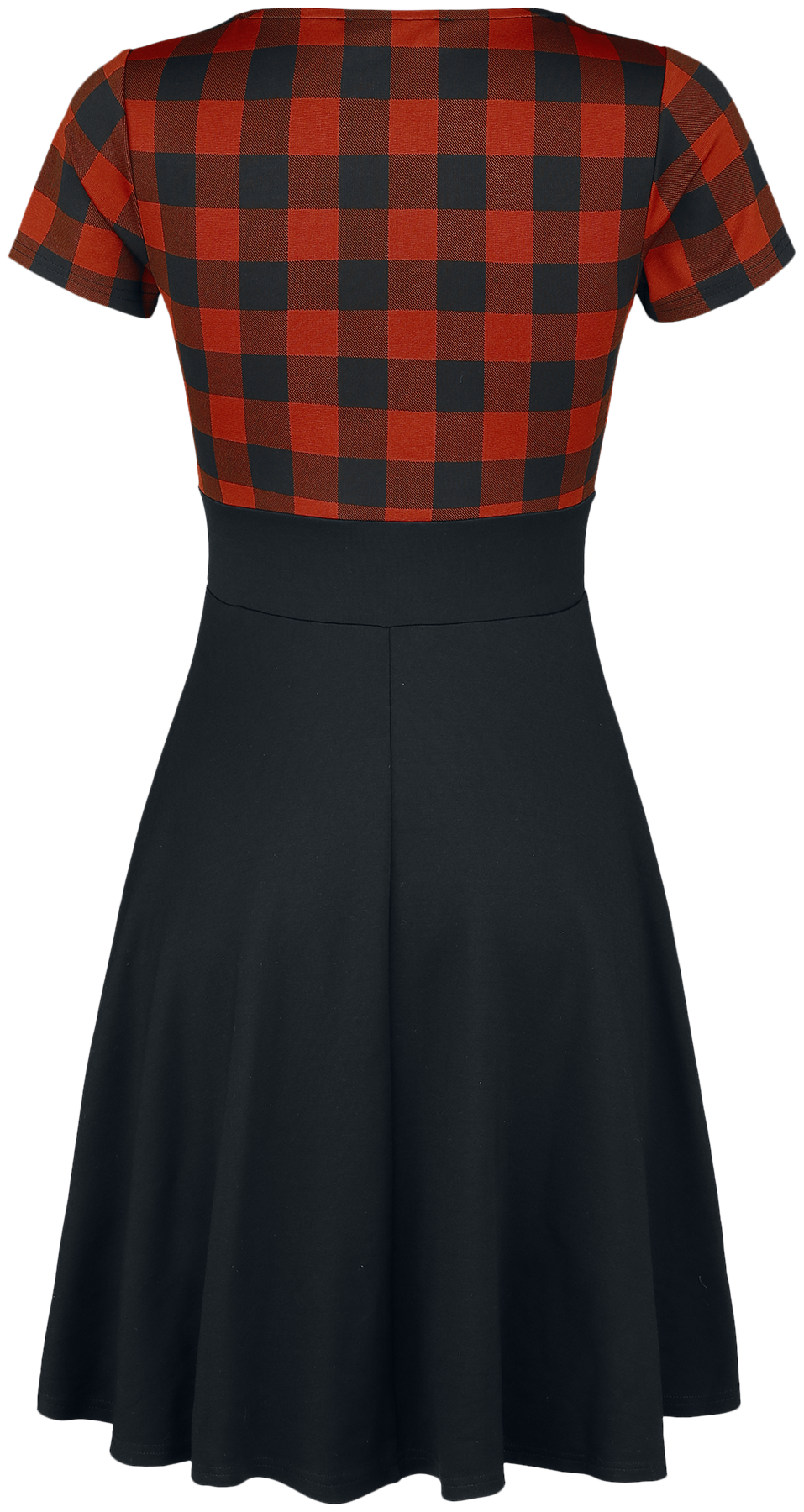 Robe courte Rockabilly de Rock Rebel by EMP - Robe Nouée À L'Avant Rock Rebel À Carreaux - S à XL - pour Femme - noir/rouge - Rock Rebel by EMP - View 2