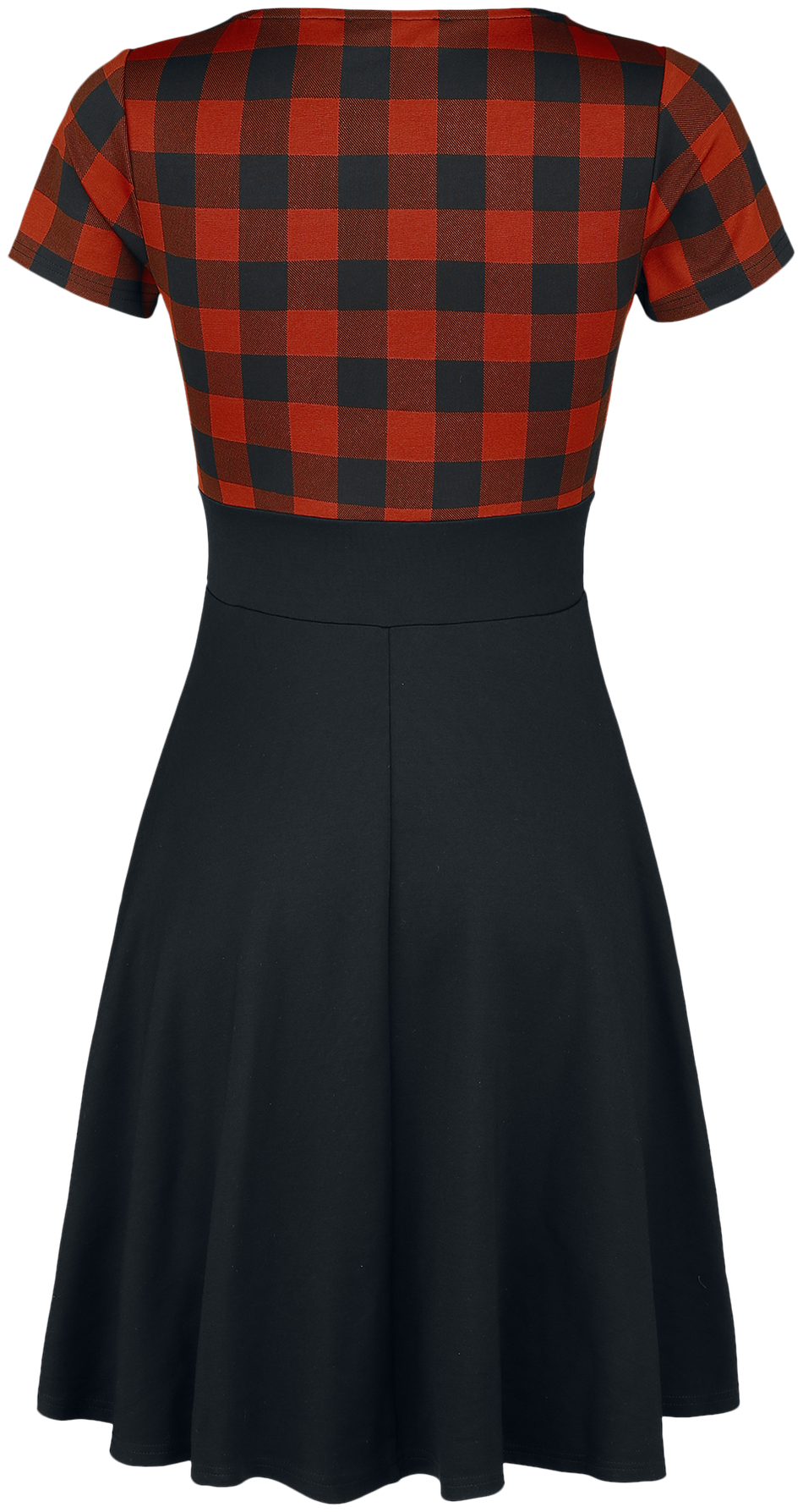 Robe courte Rockabilly de Rock Rebel by EMP - Robe Nouée À L'Avant Rock Rebel À Carreaux - S à XL - pour Femme - noir/rouge - Rock Rebel by EMP - View 2