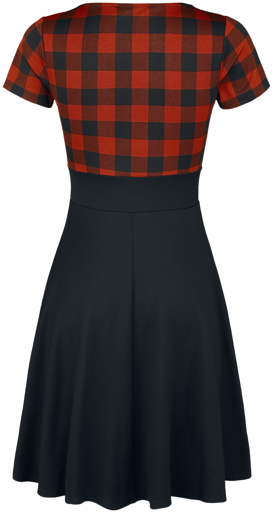Robe courte Rockabilly de Rock Rebel by EMP - Robe Nouée À L'Avant Rock Rebel À Carreaux - S à XXL - pour Femme - noir/rouge - Rock Rebel by EMP - View 2