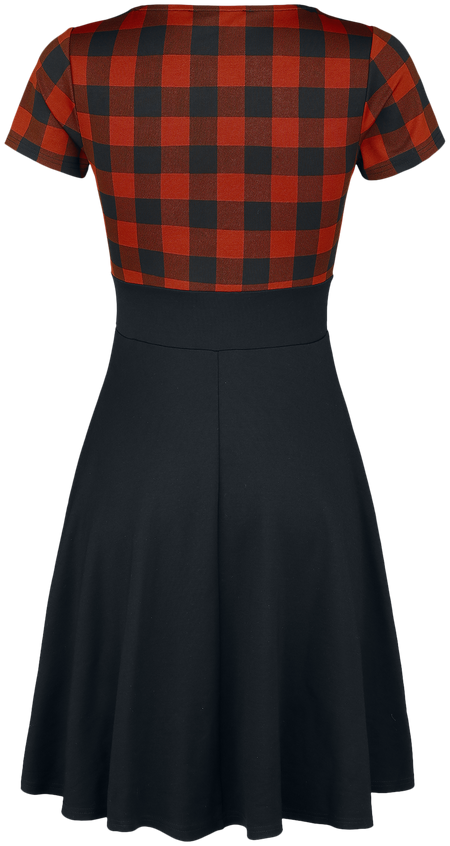 Robe courte Rockabilly de Rock Rebel by EMP - Robe Nouée À L'Avant Rock Rebel À Carreaux - S à XXL - pour Femme - noir/rouge - Rock Rebel by EMP - View 2