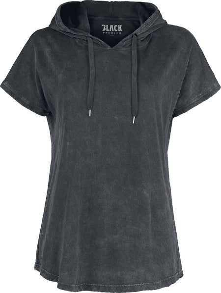 T-Shirt Manches courtes  de Black Premium by EMP - T-Shirt À Capuche - S à 5XL - pour Femme - noir - Black Premium by EMP