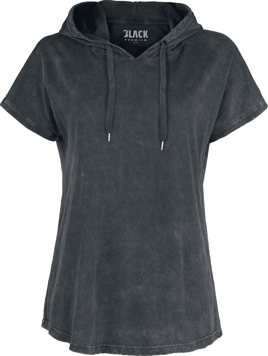 T-Shirt Manches courtes  de Black Premium by EMP - T-Shirt À Capuche - S à 3XL - pour Femme - noir - Black Premium by EMP