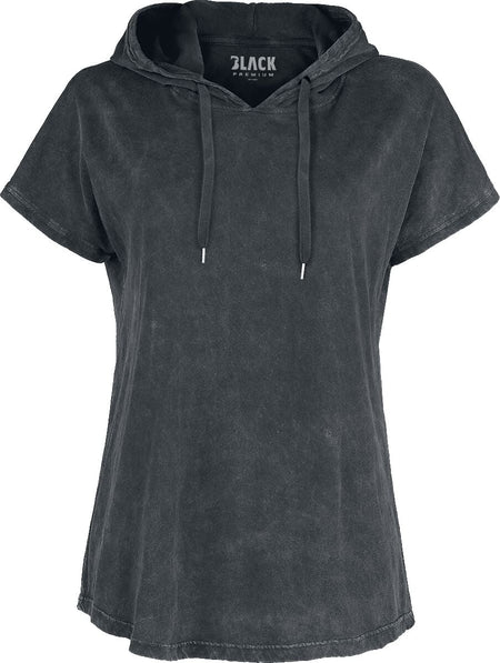 T-Shirt Manches courtes  de Black Premium by EMP - T-Shirt À Capuche - S à 3XL - pour Femme - noir - Black Premium by EMP