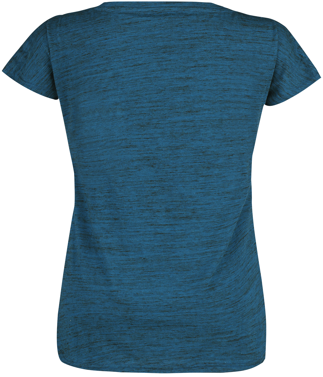T-Shirt Manches courtes  de Black Premium by EMP - T-Shirt Bleu Chiné - S à XXL - pour Femme - bleu - Black Premium by EMP - View 2
