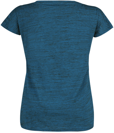 T-Shirt Manches courtes  de Black Premium by EMP - T-Shirt Bleu Chiné - S à XXL - pour Femme - bleu - Black Premium by EMP - View 2