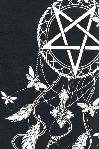 T-Shirt Manches courtes Gothic de Gothicana by EMP - T-Shirt Attrape-Rêve Pentagramme - S à 4XL - pour Femme - noir - Gothicana by EMP - View 2