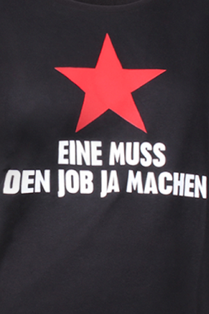 T-Shirt Manches courtes  de Udo Lindenberg - Eine muss den Job ja machen Girlie-Shirt - S à XXL - pour Femme - noir - Udo Lindenberg - View 2