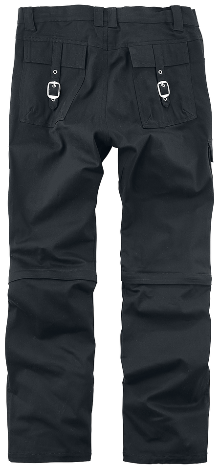 Pantalon en toile Gothic de Gothicana by EMP - 2-En-1 : Pantalon/Short - W30L32 à W34L34 - pour Homme - noir - Gothicana by EMP - View 2