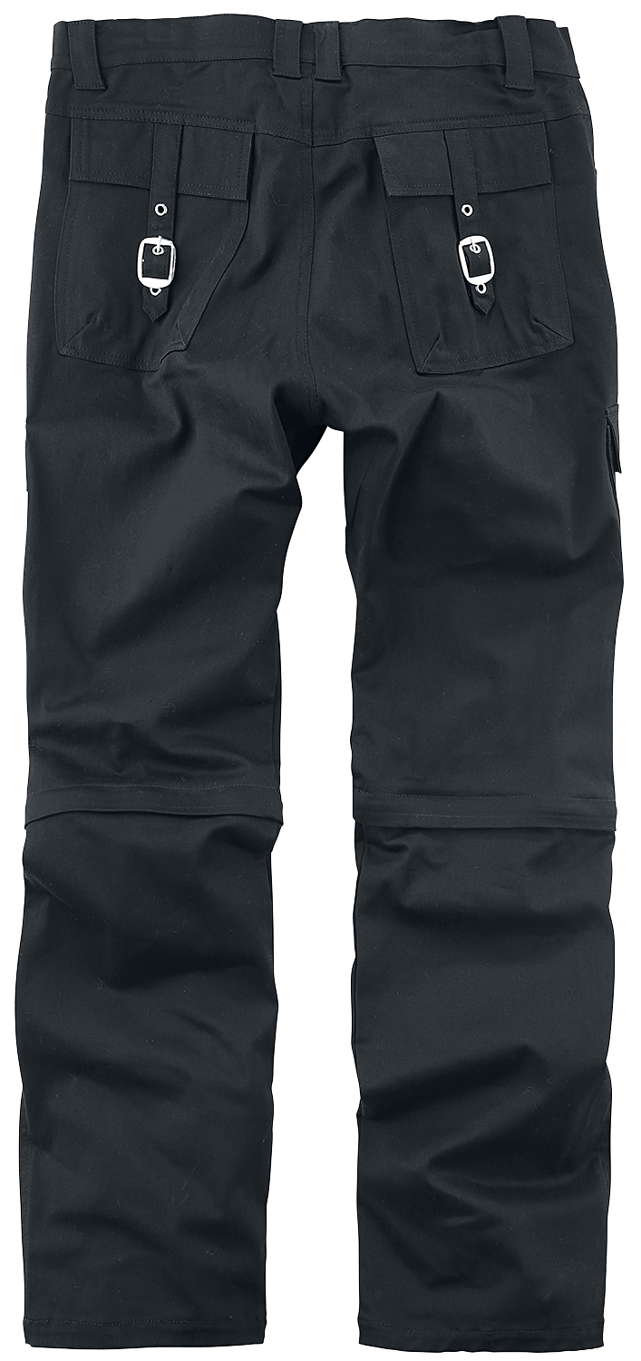 Pantalon en toile Gothic de Gothicana by EMP - 2-En-1 : Pantalon/Short - W30L32 à W34L34 - pour Homme - noir - Gothicana by EMP - View 2