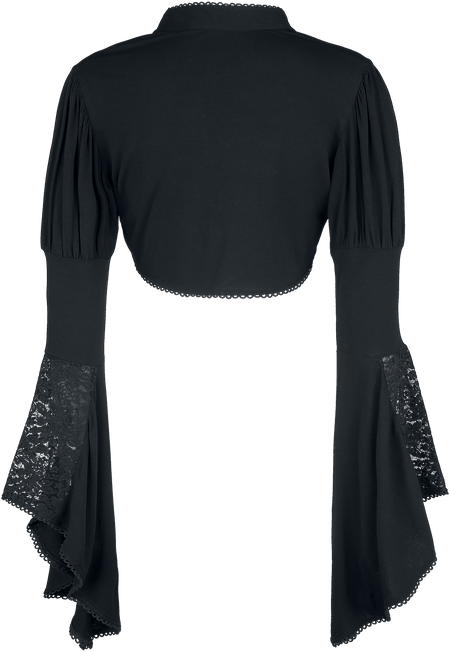 Boléro Gothic de Gothicana by EMP - Bolero En Dentelle Gothicana Avec Manches Évasées - S à XXL - pour Femme - noir - Gothicana by EMP - View 2