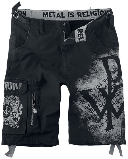 Short  de Powerwolf - EMP Signature Collection - M à 3XL - pour Homme - noir/gris - Powerwolf