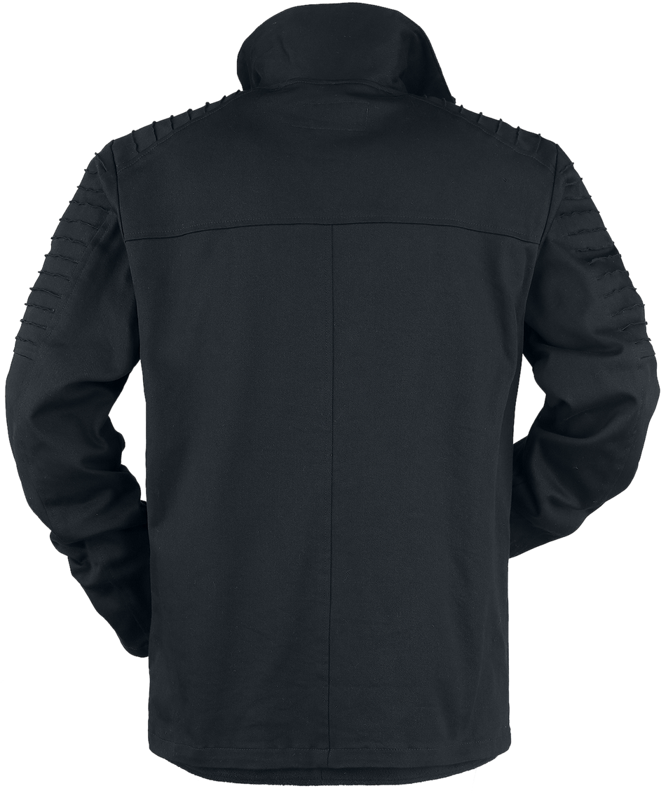 Manteau d'hiver Gothic de Gothicana by EMP - Manteau D'Hiver Avec Poches À Rabats Coutures Décoratives - M à XXL - pour Homme - noir - Gothicana by EMP - View 2