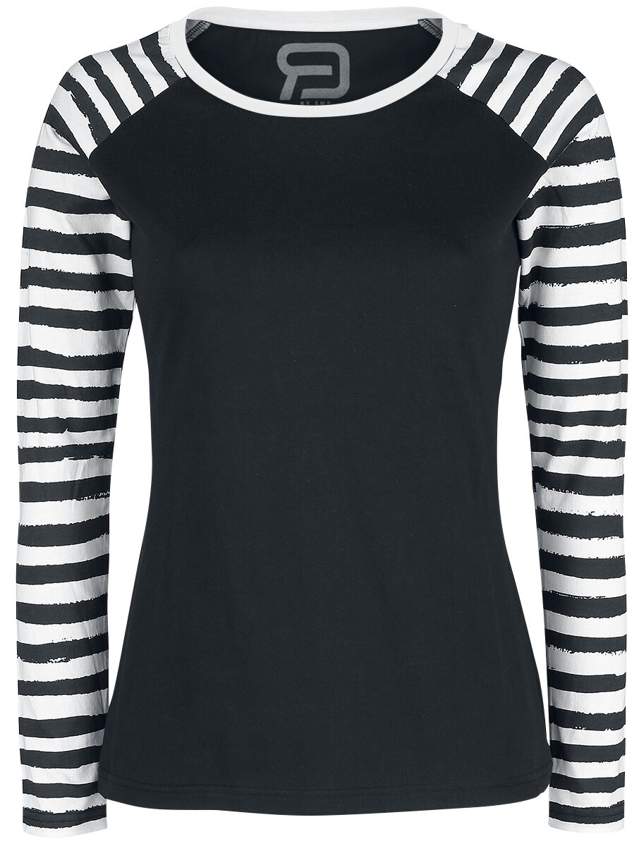 T-shirt manches longues  de RED by EMP - Raglan Road - Manches Longues - S à 5XL - pour Femme - noir - RED by EMP