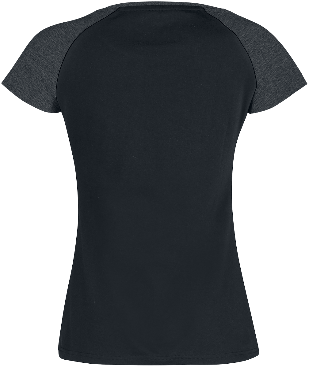 T-Shirt Manches courtes  de RED by EMP - Raglan Road - Manches Courtes - S à 5XL - pour Femme - chiné noir/gris - RED by EMP - View 2