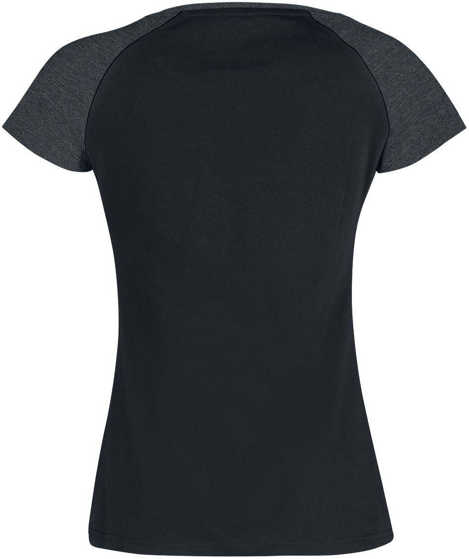 T-Shirt Manches courtes  de RED by EMP - Raglan Road - Manches Courtes - S à 5XL - pour Femme - chiné noir/gris - RED by EMP - View 2
