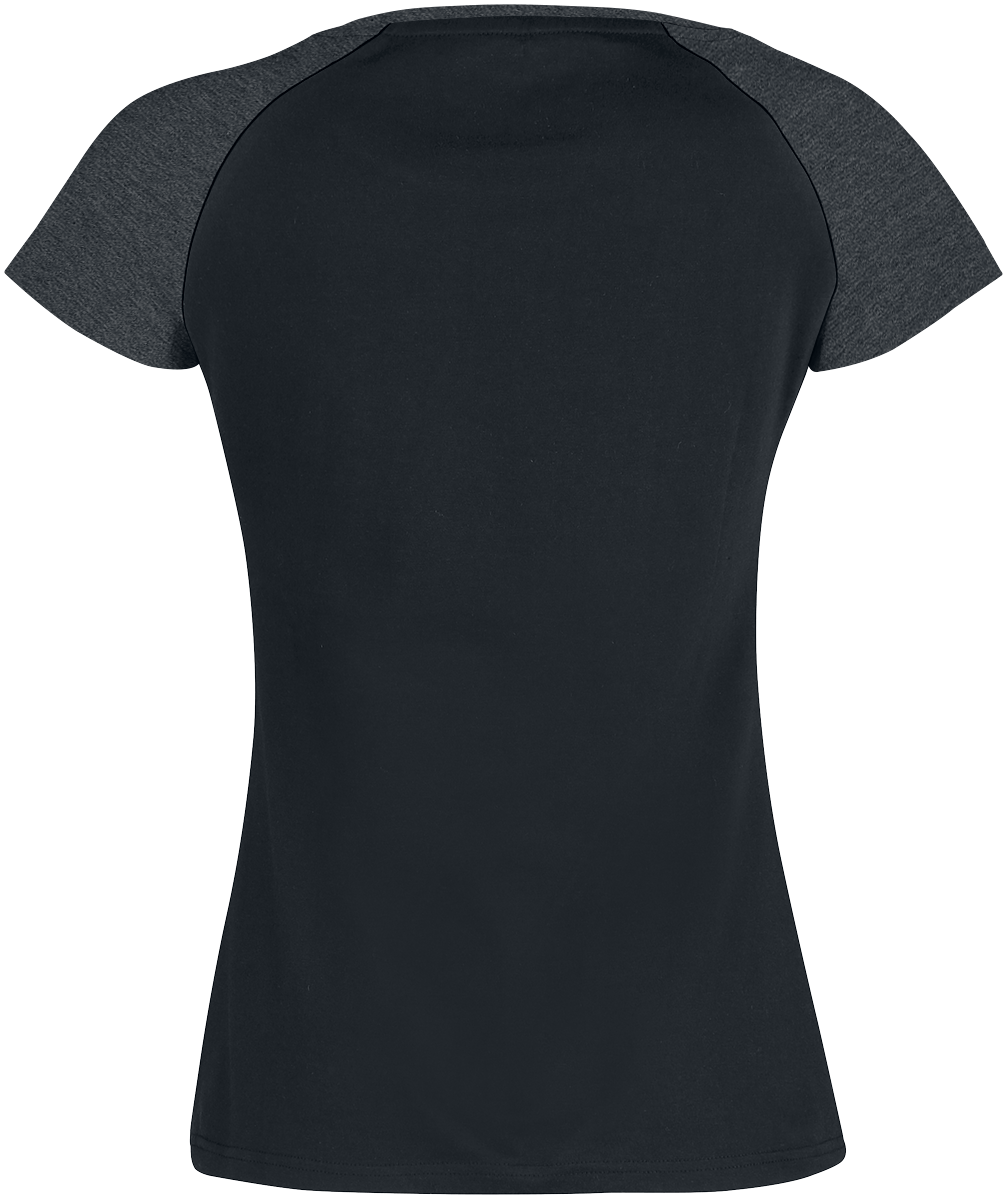 T-Shirt Manches courtes  de RED by EMP - Raglan Road - Manches Courtes - S à 5XL - pour Femme - chiné noir/gris - RED by EMP - View 2
