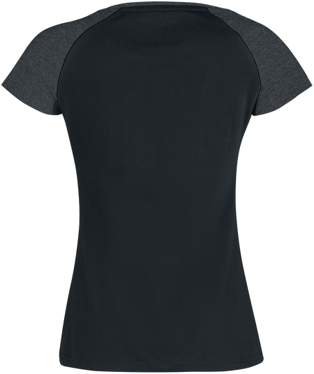 T-Shirt Manches courtes  de RED by EMP - Raglan Road - Manches Courtes - S à 5XL - pour Femme - chiné noir/gris - RED by EMP - View 2