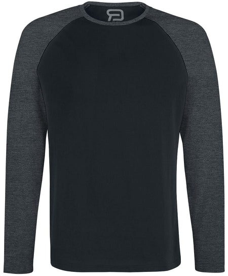 T-shirt manches longues  de RED by EMP - Raglan Road - Manches Longues - S à 5XL - pour Homme - noir/gris foncé - RED by EMP