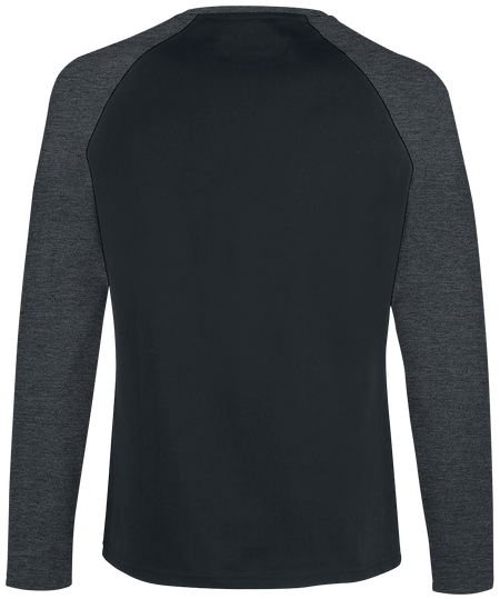 T-shirt manches longues  de RED by EMP - Raglan Road - Manches Longues - S à 5XL - pour Homme - noir/gris foncé - RED by EMP - View 2
