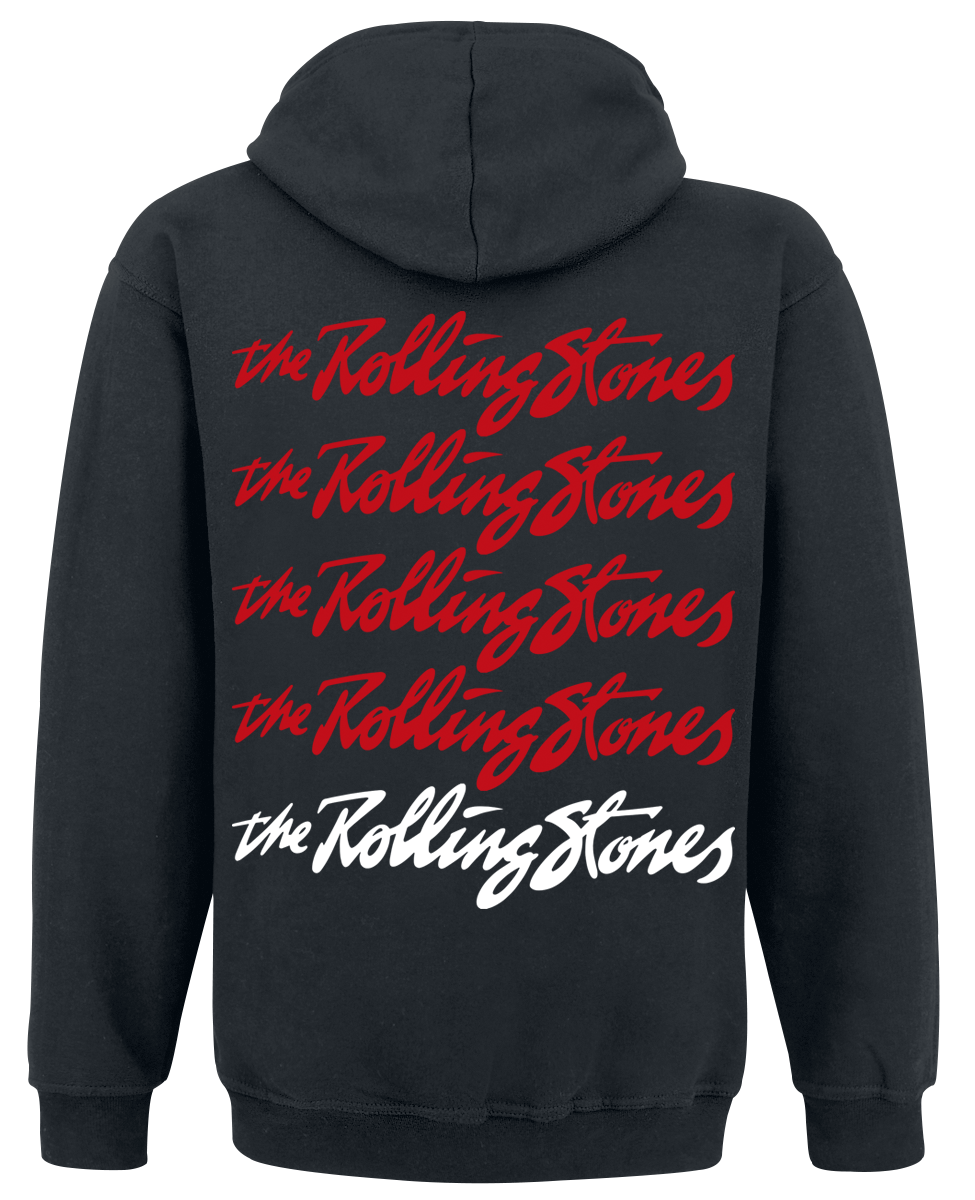 Sweat-shirt zippé à capuche  de The Rolling Stones - Logo Stacked - S à M - pour Homme - noir - The Rolling Stones - View 2