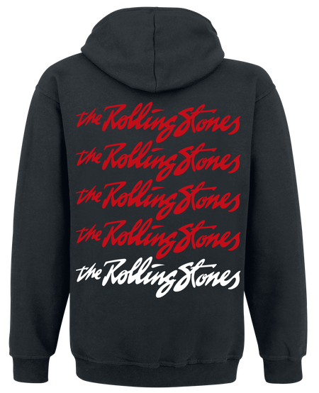 Sweat-shirt zippé à capuche  de The Rolling Stones - Logo Stacked - S à M - pour Homme - noir - The Rolling Stones - View 2