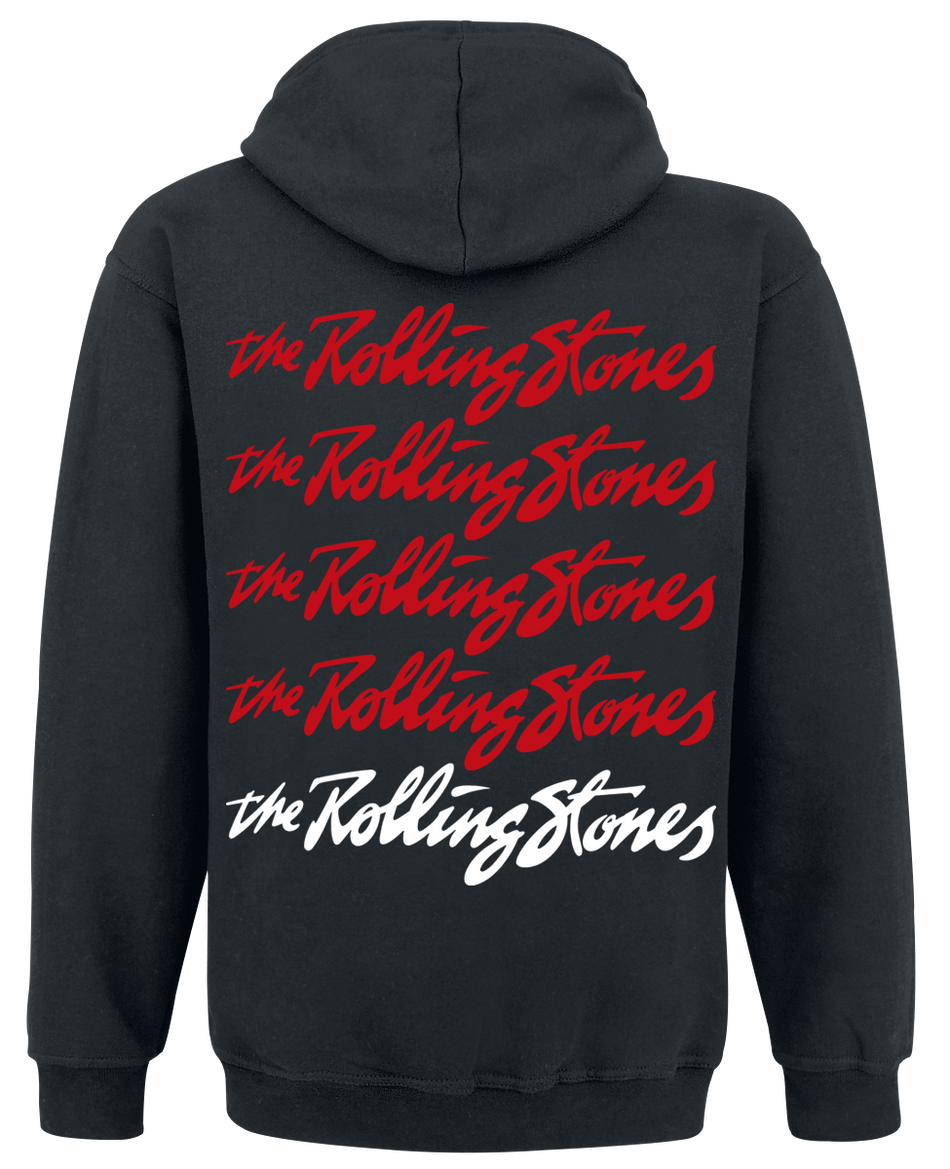 Sweat-shirt zippé à capuche  de The Rolling Stones - Logo Stacked - S à M - pour Homme - noir - The Rolling Stones - View 2