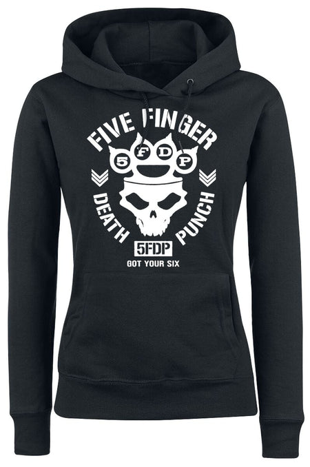 Sweat-shirt à capuche  de Five Finger Death Punch - Skull Knuckles - S à XXL - pour Femme - noir - Five Finger Death Punch