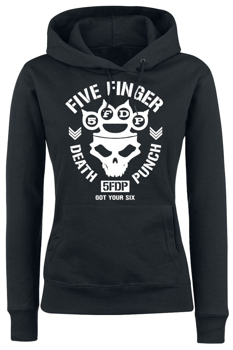 Sweat-shirt à capuche  de Five Finger Death Punch - Skull Knuckles - S à XXL - pour Femme - noir - Five Finger Death Punch