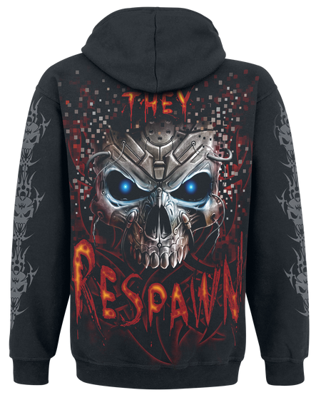 Sweat-shirt à capuche Gaming de Spiral - Respawn - S à XXL - pour Homme - noir - Spiral - View 2